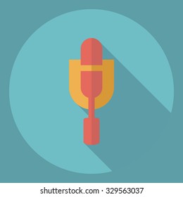 Flat modern design with shadow  Icon microphone