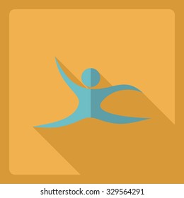 Flat modern design with shadow  Icon stick figure 