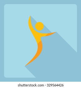 Flat modern design with shadow  Icon stick figure 