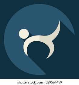 Flat modern design with shadow  Icon stick figure 