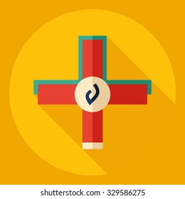 Flat modern design with shadow  Icon medicine