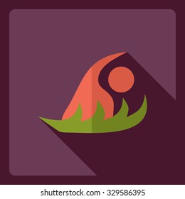 Flat modern design with shadow  Icon stick figure
