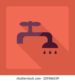 Flat modern design with shadow  Icon tap
