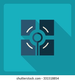 Flat modern design with shadow  Icon signal