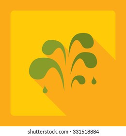 Flat modern design with shadow  Icon water drop
