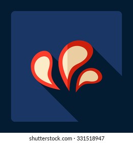 Flat modern design with shadow  Icon water drop