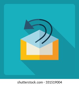 Flat modern design with shadow  Icon message