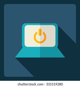 Flat modern design with shadow  Icon phone
