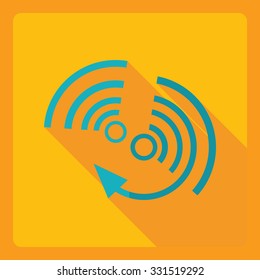 Flat modern design with shadow  Icon wi-fi