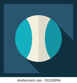 Flat modern design with shadow  Icon tennis