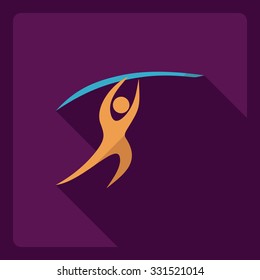 Flat modern design with shadow  Icon stick figure