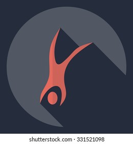 Flat modern design with shadow  Icon stick figure