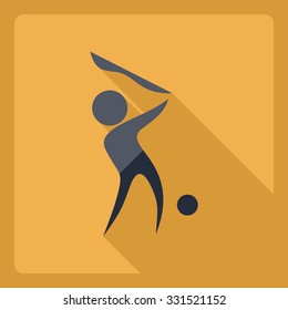 Flat modern design with shadow  Icon stick figure