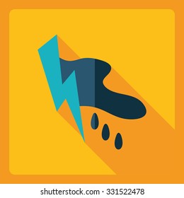 Flat modern design with shadow  Icon storm