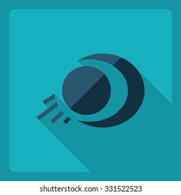 Flat modern design with shadow  Icon satellite