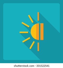 Flat modern design with shadow  Icon cloudy