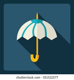 Flat modern design with shadow  Icon umbrella