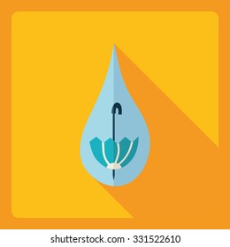 Flat modern design with shadow  Icon drop