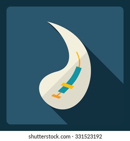 Flat modern design with shadow  Icon prick