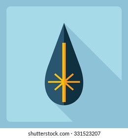 Flat modern design with shadow  Icon sleet