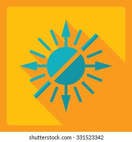 Flat modern design with shadow  Icon wind direction