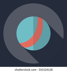 Flat modern design with shadow  Icon cat toy