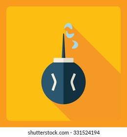 Flat modern design with shadow  Icon enema