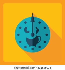 Flat modern design with shadow  Icon dinner