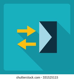Flat modern design with shadow  Icon message