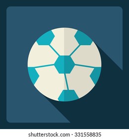 Flat modern design with shadow  Icon football