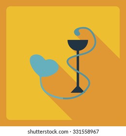 Flat modern design with shadow  Icon medicine