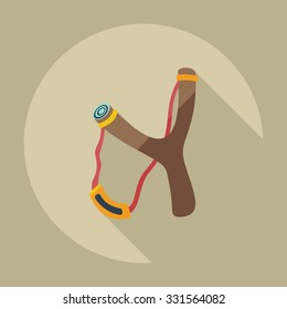 Flat modern design with shadow  Icon slingshot