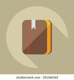 Flat modern design with shadow  Icon notebook