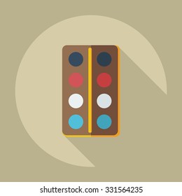 Flat modern design with shadow  Icon paint 