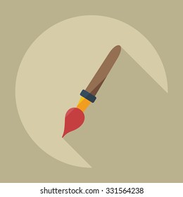 Flat modern design with shadow  Icon brush