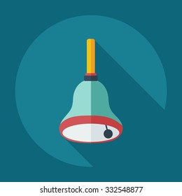 Flat modern design with shadow  Icon bell
