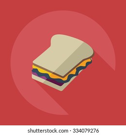 Flat modern design with shadow  Icon school lunch