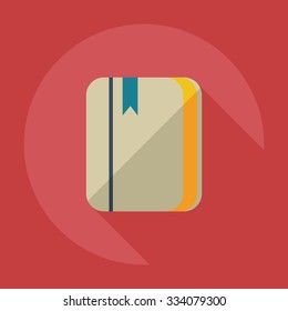 Flat modern design with shadow  Icon notebook