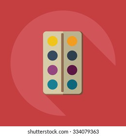 Flat modern design with shadow  Icon paint 