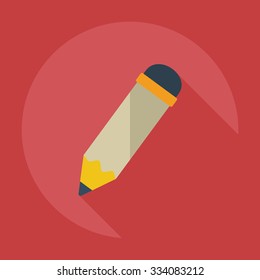 Flat modern design with shadow  Icon pen