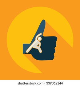 Flat modern design with shadow  Icon physical jerks