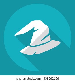 Flat modern design with shadow  Icon witch