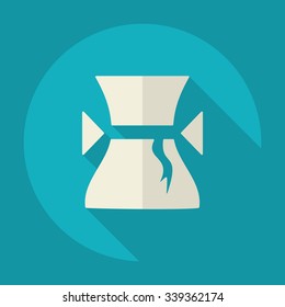 Flat modern design with shadow  Icon waistline