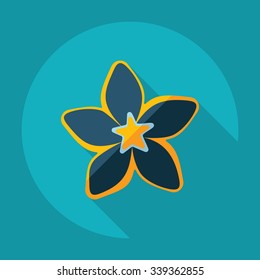 Flat modern design with shadow Icon  flower