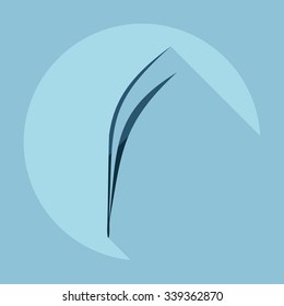 Flat modern design with shadow Icon  flower