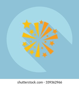 Flat modern design with shadow Icon  firework