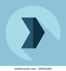 Flat modern design with shadow Icon  arrow