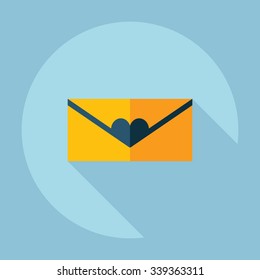 Flat modern design with shadow Icon  love letter
