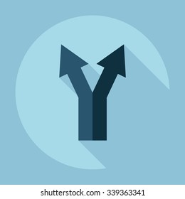 Flat modern design with shadow Icon  arrow