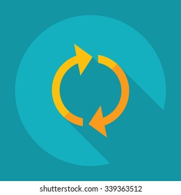 Flat modern design with shadow Icon  arrow